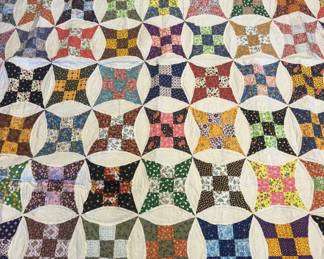 Antique Hand Stitched Quilt - Quilted Coverlet