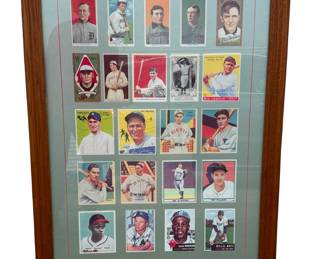 Framed Burdick Collection "Legends of Baseball" print