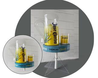 Vintage cardboard and paper José Cuervo advertising prop