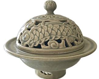 Ceramic incense burner that came from a Sarasota gallery