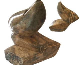 Inuit stone sculpture; 7"H x 5”W; unsigned