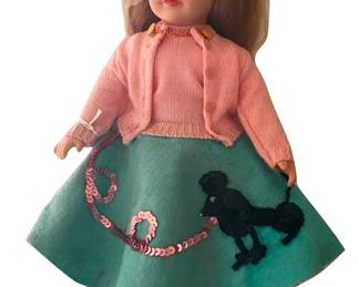 1950’s Poodle skirt doll, likely Brass Key