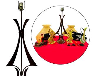 Mid-Century Modern lamp shown to scale with other Modmod selections