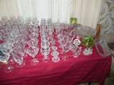 Gorgeous Etched Depression Crystal Stemware