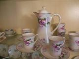 Nippon Hot Chocolate Set.Cups/Saucers Hand Painted