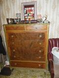Deco 1920's Mahogany Tall Chest