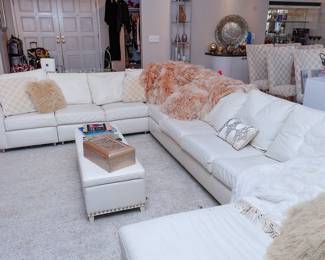 Big leather sectional