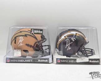 1832  2 Chargers Antonio Gates Signed Riddell Mini