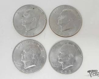 1410  4 1972 Eisenhower Dollar Coins