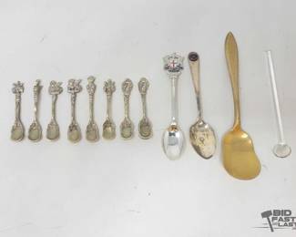 1945  Tiny Spoons, Collectors Spoons  Gold Toned