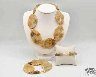 1000  SemiPrecious Stone Necklace  2 Bracelets,