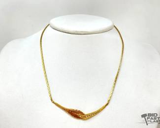 604  18k Yellow Gold Chain with Diamond Accent