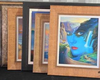 2230  6 Jim Warren Framed Canvas Giclees