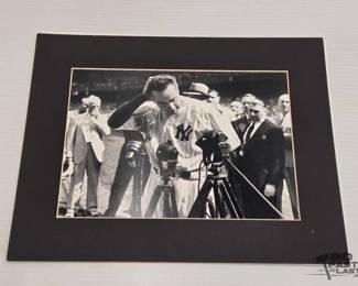 1975  Black  White Print Lou Gehrig Farewell Speech
