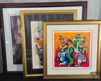 2220  3 Signed Framed Prints