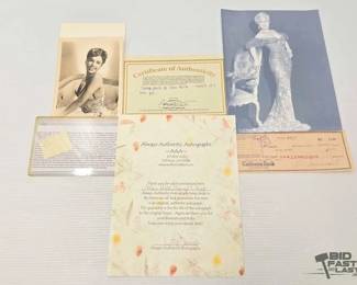 1963  Mae West  Lena Home Signed Items