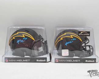 1830  2 Chargers Kenneth Murray Signed Riddell Mini