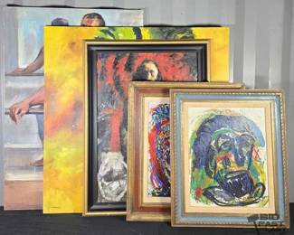 2208  5 Framed Artworks