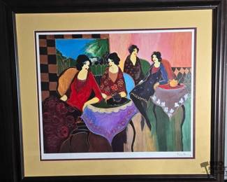 2122  Two by Two Signed Itzchak Tarkay Framed Print