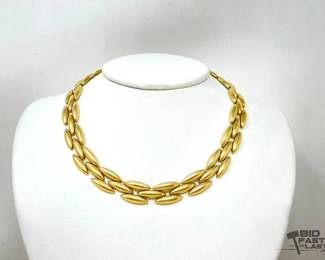 600  18k Yellow Gold Oval Link Necklace, 54g