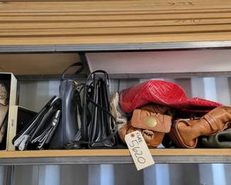 5620  9 Purses and Pair of Coach Shoes