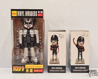 1874  2 LA Kiss Bobbleheads  Demon Robot