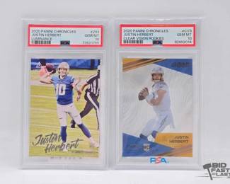 1880  2 Justin Herbert Framed Rookie Cards