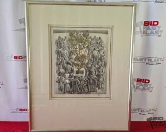 2108  Signed Zhang Minjie Framed Artwork