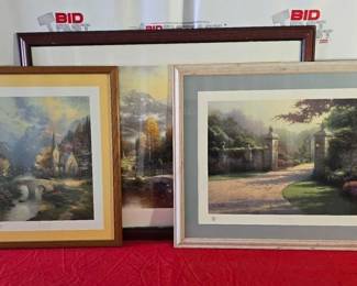 2140  3 Thomas Kinkade Signed Limited Edition