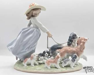 2274  Lladro Puppy Parade Porcelain Sculpture