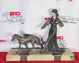 2277  Woman With Greyhound Scali Figure