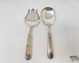 1927  Sterling Silver Serving Fork  Serving Spoon,