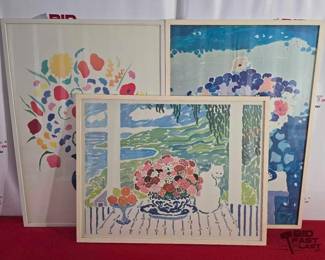 2156  3 John Botz Signed Framed Prints