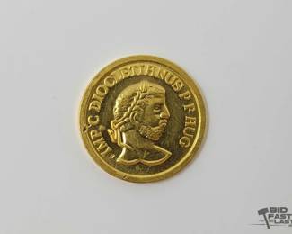 1203  .999 Gold 1989 Europe 25 Ecu Coin. 14oz