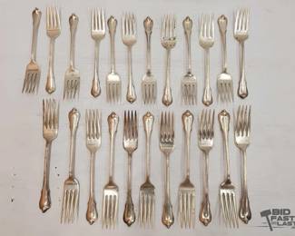 1921  Sterling Silver Forks, 990g