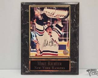 1844  Mike Richter New York Rangers Signed Framed