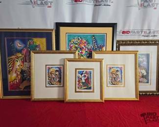 2166  6 Signed Zamy Steynovitz Framed Prints