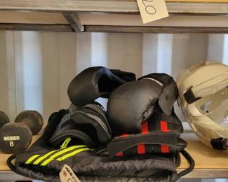 5622  Kick Boxing Gear, Head Gear  Weights
