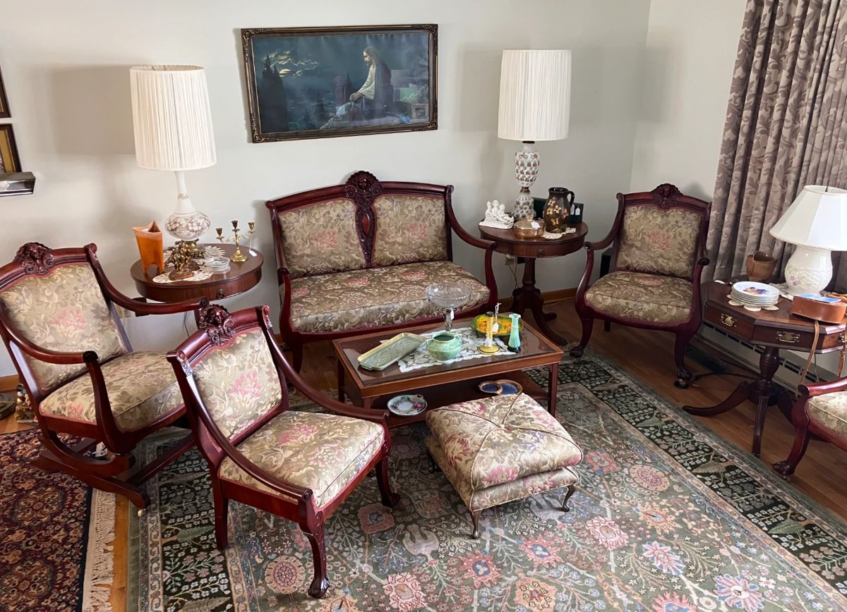 Professionally Reupholstered Victorian Parlor Set