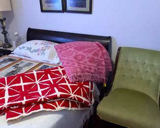 master bedroom w/ Mahogany Sleigh Bed, quilts, etc...