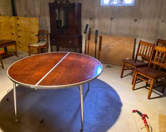 MCM round folding table with original box