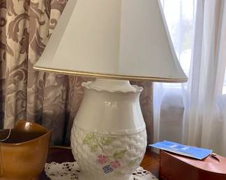 Belleek table lamp