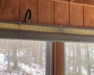  3-roll up blinds like new (sizes: 30", 6' and 9' lengths)