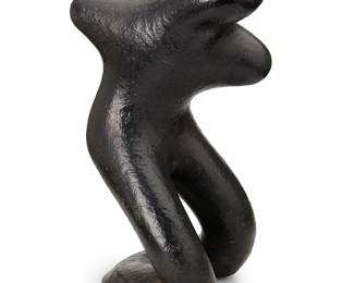 1451
20th century
An abstract figural fiberglass statue
Unmarked
The black painted molded fiberglass figure
20.875" H x 10.125" W x 11.5" D
Estimate: $200 - $400