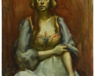 1065
Sergei Bongart
1918-1985
Portrait of a woman
Oil on canvas
Unsigned
40" H x 30" W
Estimate: $500 - $700