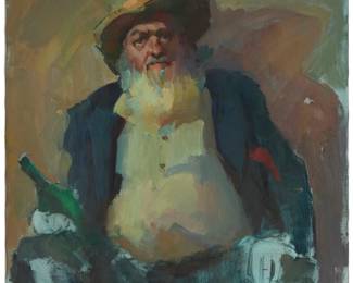1064
Sergei Bongart
1918-1985
Portrait of bearded man
Oil on canvas
Unsigned
32" H x 32" W
Estimate: $300 - $500
