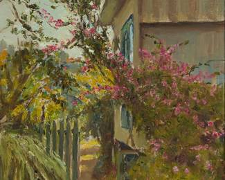 1029
William Constable Adam
1846-1931
'The Flower Garden"
Oil on canvas laid to board
Signed at the center of the lower edge: Wm. Adam; titled by repute
13.75" H x 10.75" W
Estimate: $700 - $900