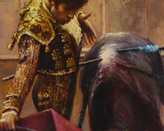 1135
Jennie Tomao
1934-2011
Bullfighter
Oil on canvas
Signed lower left: Tomao
30" H x 24" W
Estimate: $400 - $600