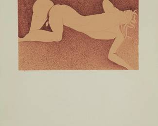 1302
Vinicio Horta
20th century
"Sleeping Torso"
Pen and ink on paper
Unsigned; titled on a label affixed to the frame's backing board
Sheet: 12.25" H x 8.25" W
Estimate: $50 - $100