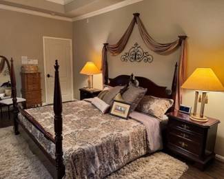 2 BEDSIDE TABLES with Matching Lamps